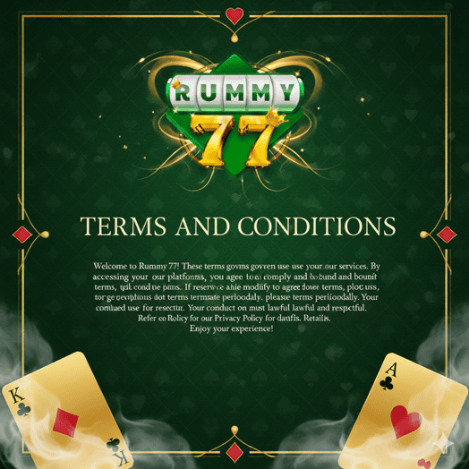 Terms And Conditions rummy 77 game app